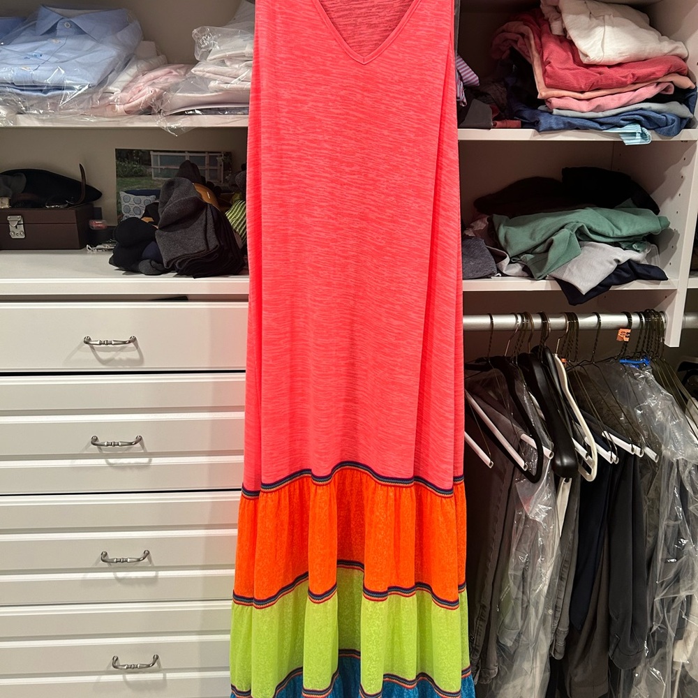 Pitusa Pink and Multicolor Swim Coverup